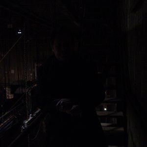 Roy Wagner on Studio 14 cat walk at Fox Studios.JPG