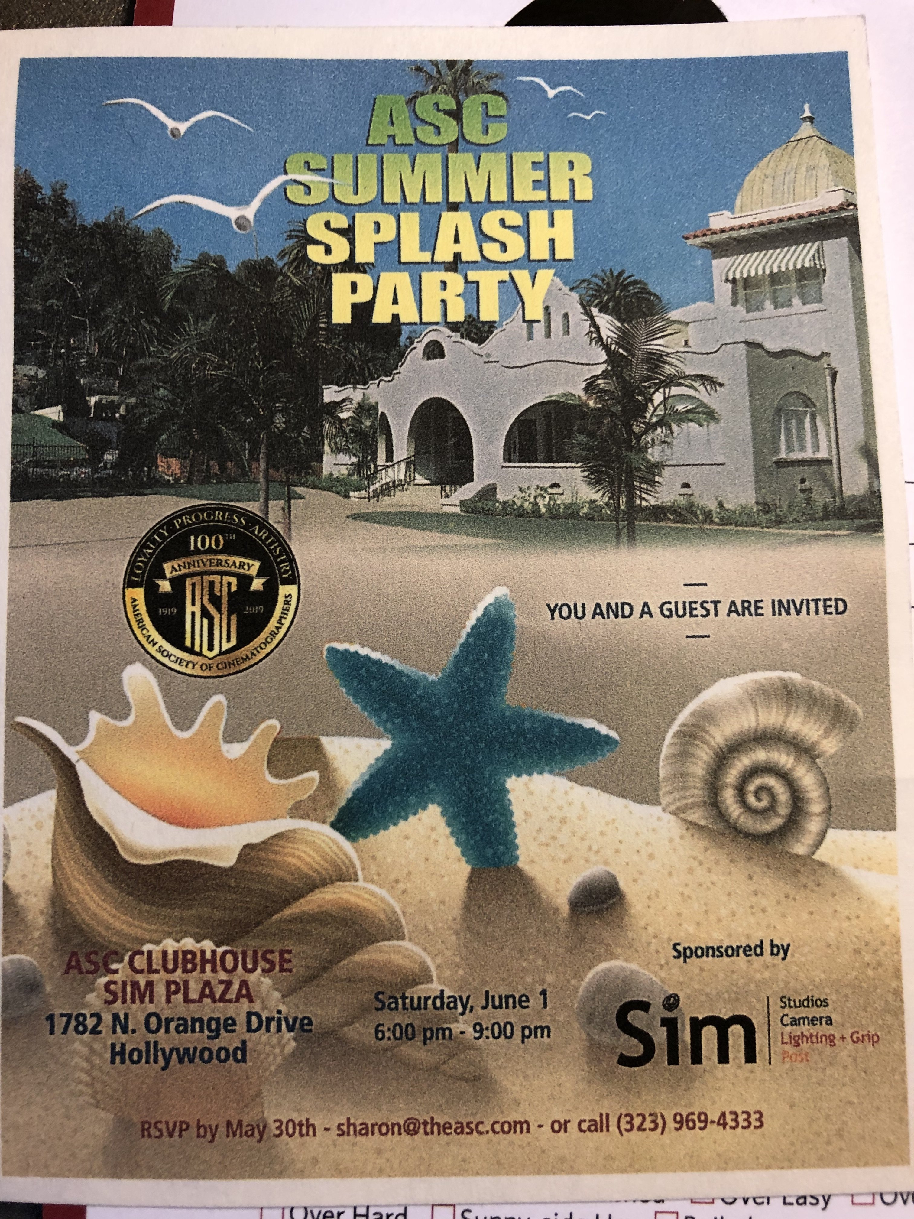 ASC Clubhouse Party Invitation 2019