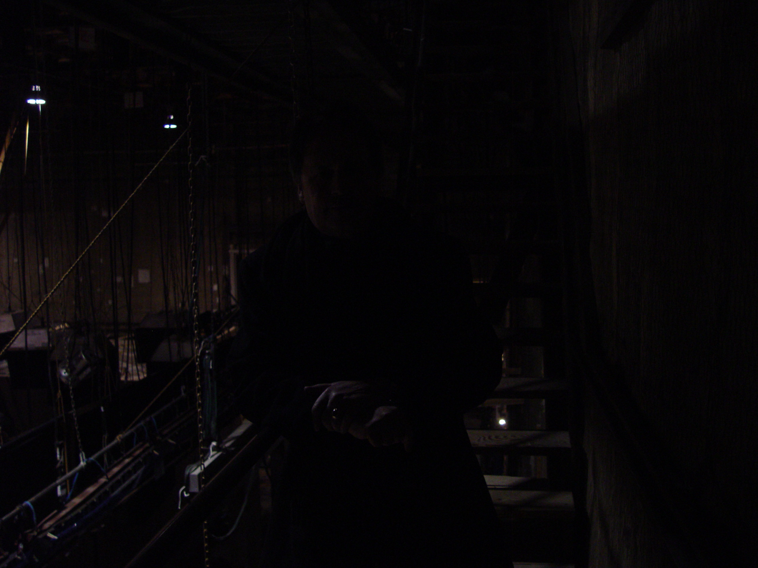 Roy Wagner on Studio 14 cat walk at Fox Studios.JPG